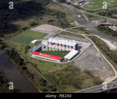 aerial view of the AJ Bell Stadium, Barton, Manchester Stock Photo