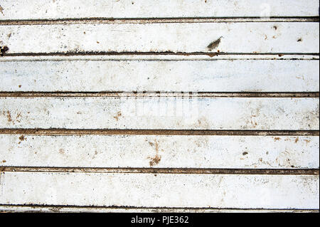 old white painted steel background with stripes Stock Photo
