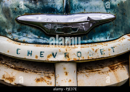 Rusting old American pickup truck Stock Photo