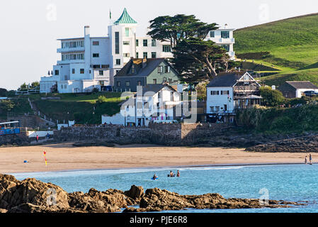 Burgh Island hotel viewed from the west.  South Devon, England, UK Stock Photo