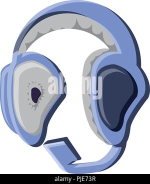 headset icon over white background, vector illustration Stock Vector