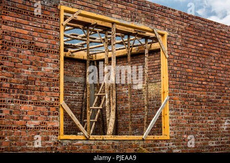 New manual construction of building in rural northern Vietnam. Sapa, Vietnam. Stock Photo