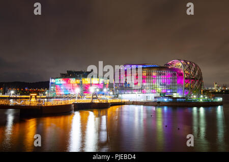 Some Sevit is a culture complex built on manmade islands on the Han River near Banpo Bridge in Seoul, South Korea Stock Photo