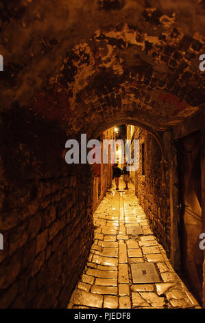 Narrow street in Diocletian's Palace in Split, Croatia Stock Photo