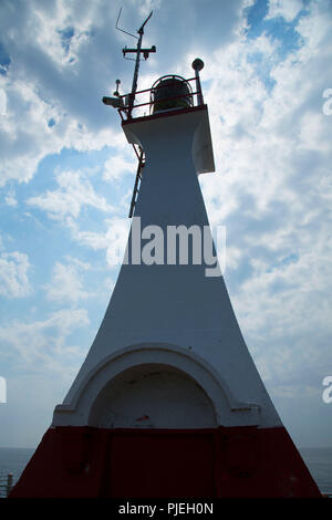 Ogden Point Breakwater Lighthouse, Victoria, British Columbia, Canada Stock Photo