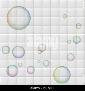 Ceramic Tile background. Vector illustration. Cleaning Bubble. Stock Vector