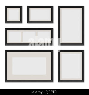 Different shaped black frames for your content Stock Photo