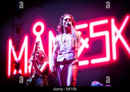 Rho Milan Italy 6 september 2018 Maneskin live at Milano Rocksl 2018 at Area Expo Experience © Roberto Finizio / Alamy Credit: Roberto Finizio/Alamy Live News Stock Photo