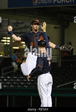 Bowling Green Hot Rods Left Fielder Editorial Stock Photo - Stock Image