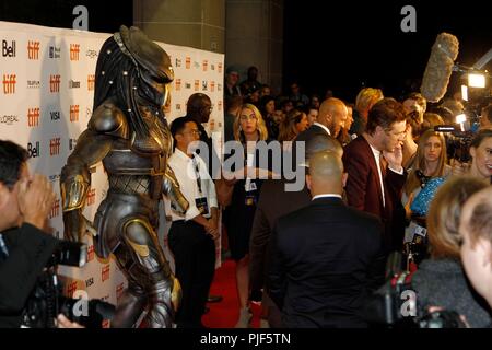 Toronto, Canada.. 6th Sep, 2018. Atmosphere at arrivals for THE PREDATOR Premiere at Toronto International Film Festival 2018, Ryerson Theatre, Toronto, Canada. September 6, 2018. Credit: JA/Everett Collection/Alamy Live News Stock Photo