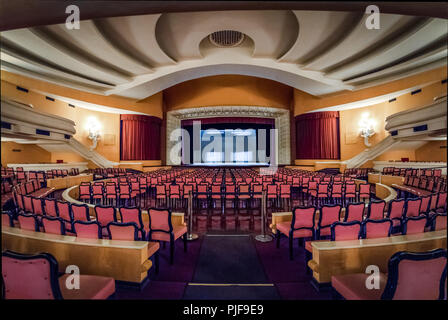 SESC Quitandinha Theater room at Quitandinha Palace former Casino Hotel - Petropolis, Rio de Janeiro, Brazil Stock Photo