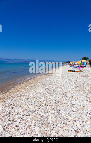 Acharavi beach near Roda Corfu Stock Photo