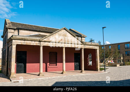 Affordable housing development, Leith Fort, historic army garrison built by James Craig in Georgian style with guardhouse, Edinburgh, Scotland, UK Stock Photo