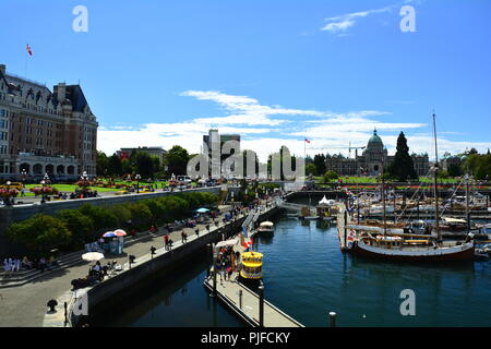 Inner Harbor in Victoria BC, Canada Stock Photo