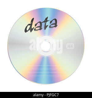 An image of a security compact disc data Stock Photo