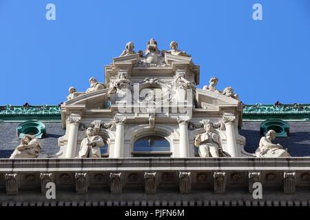 New York City, United States - Surrogate's Courthouse, also known as the Hall of Records in Lower Manhattan. Old landmark. Stock Photo