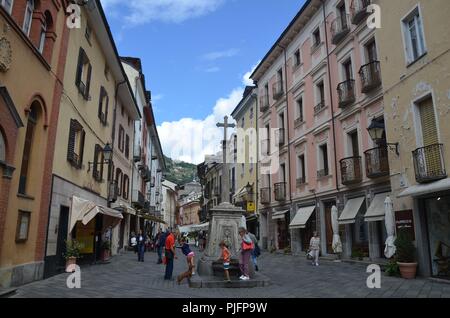 Aosta, Hauptstadt der autonomen Provinz Aosta, Italien Stock Photo
