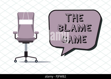 Handwriting Text the Blame Game. Concept Meaning a Situation when People  Attempt To Blame One Another Stock Illustration - Illustration of  accusation, blessed: 125563212