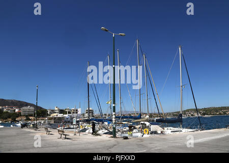 Lavrio Port Attica Greece Yachts Stock Photo