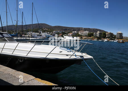 Lavrio Port Attica Greece Yachts Moored Stock Photo