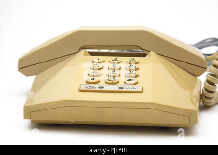 Vintage Telequest Prism Desk Telephone with Hold Button Stock Photo