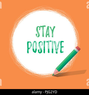 Writing note showing Stay Positive. Business photo showcasing Engage in Uplifting Thoughts Be Optimistic and Real. Stock Photo