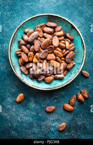 Cocoa beans. Cocoa background Stock Photo