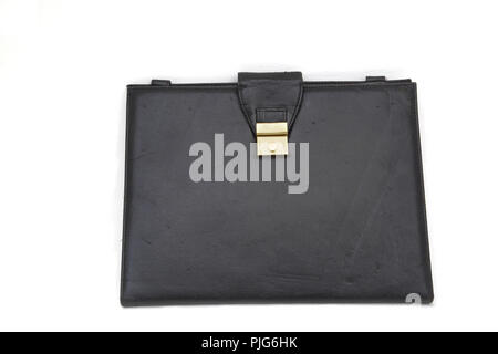 Vintage Leather Conference folder Stock Photo