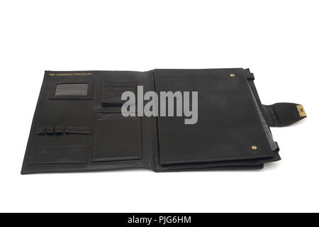 Vintage Leather Conference folder Stock Photo