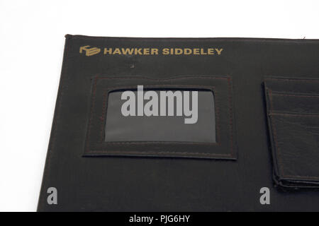 Vintage Leather Conference folder Stock Photo