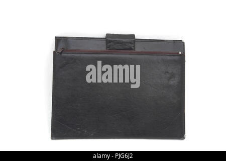 Vintage Leather Conference folder Stock Photo
