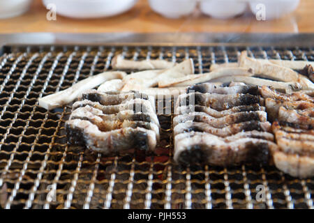 Very delicious broiled eels are preparing and ready to eat Stock Photo