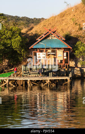 The ranger station for Komodo National Park, Rinca Island,  Flores Sea, Indonesia Stock Photo