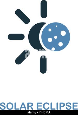 Solar Eclipse icon in 2 color design. Pixel perfect simple pictogram solar eclipse icon from space collection. UI. Web design, apps, software, print u Stock Vector