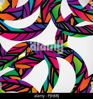 Abstract background with colorful mosaic lines. Creative dynamic elements. Stock Vector