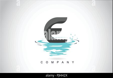 G Letter Logo with Waves and Water Drops Design Vector Illustration ...