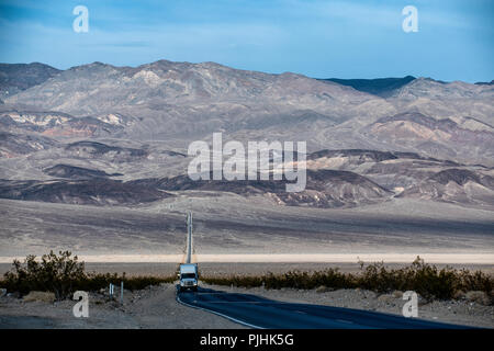 State Route 190 crossing Death Valley National Park in California, USA. Stock Photo