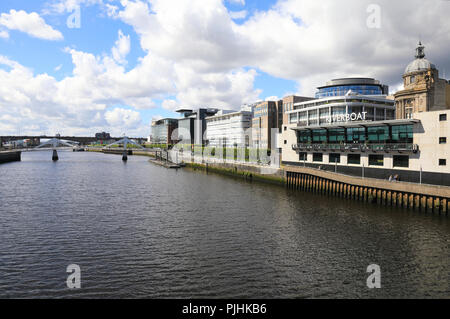 The Grosvenor Casino and Grill Riverboat, on Broomielaw by the River Clyde, in central Glasgow, UK Stock Photo