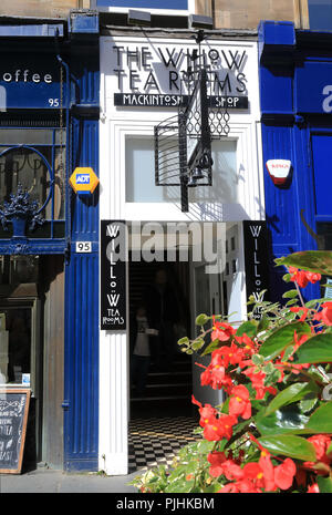 The original Willow Tea Room, designed by Charles Rennie Mackintosh, on Sauchiehall Street, Glasgow, UK Stock Photo