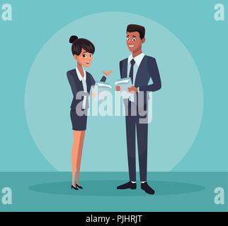 Business coworkers cartoons Stock Vector