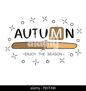 Autumn loading. Autumn begins creative concept. Progress bar design Stock Vector