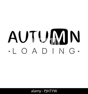 Autumn loading. Autumn begins creative concept. Progress bar design Stock Vector