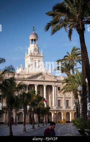 Spain, Cadiz, Plaza San Juan de Dios, Ayuntamiento - City Hall Stock Photo