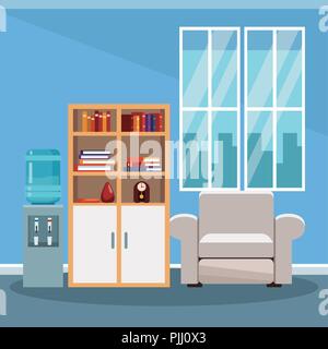 Empty office interior Stock Vector