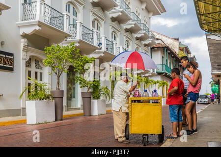 A typical view in Panama City in Panama Stock Photo