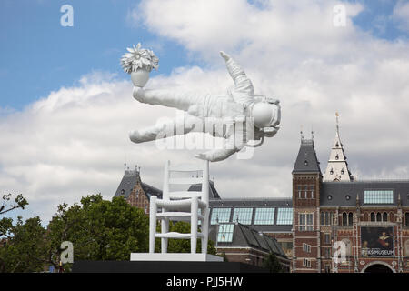 Europa Amsterdam Frühling Museum Astronaut Kunst 2018 Stock Photo