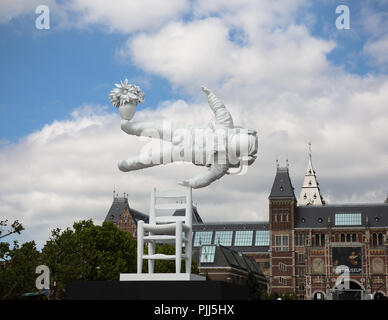 Europa Amsterdam Frühling Museum Astronaut Kunst 2018 Stock Photo