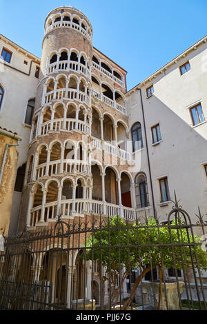 Palace Contarini del Bovolo, gothic architecture in Venice, Italy Stock Photo