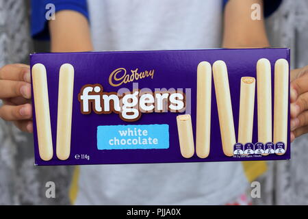 Cadbury Fingers white cocolate Stock Photo