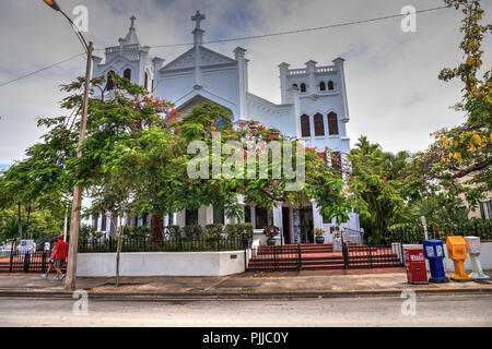 Key West, Florida, USA - September 1, 2018: St. Paul’s Episcopal Church on Whitehead Street in Key West, Florida. For editorial use. Stock Photo